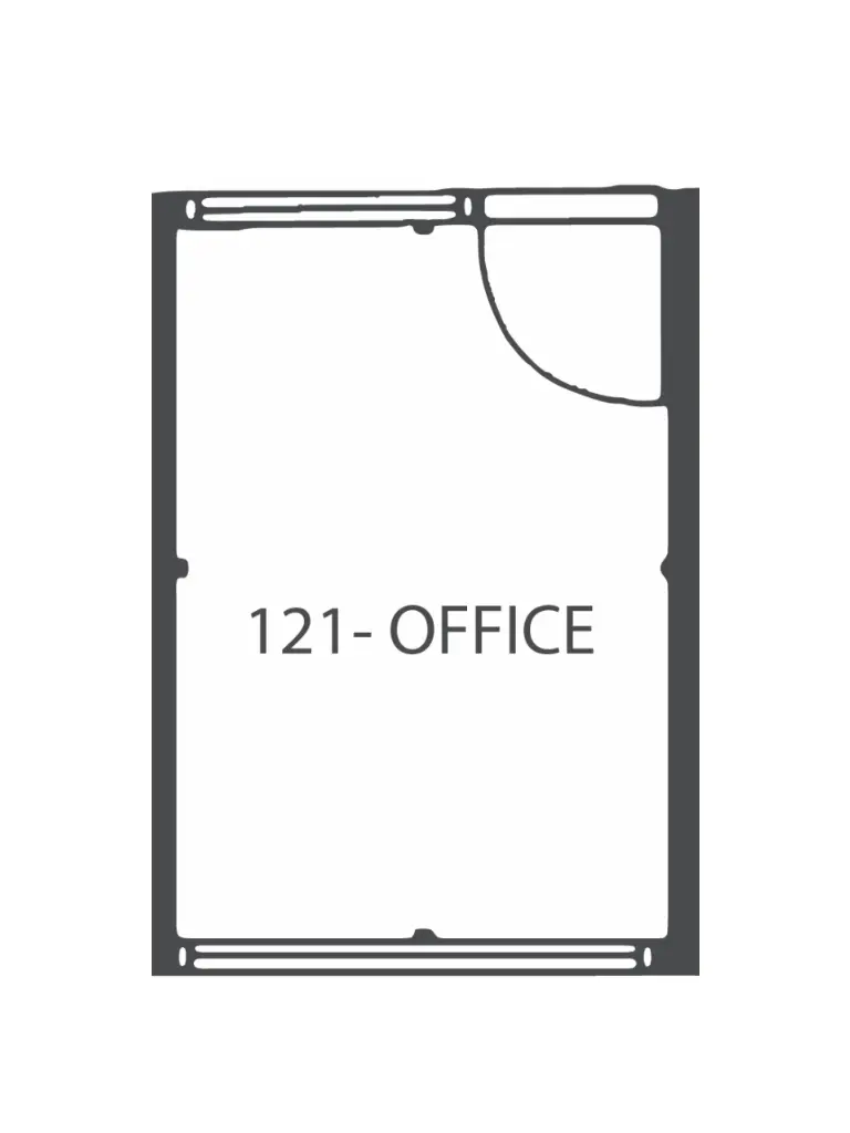Floor plan of Private Office Room 121 at Kinected Coworking